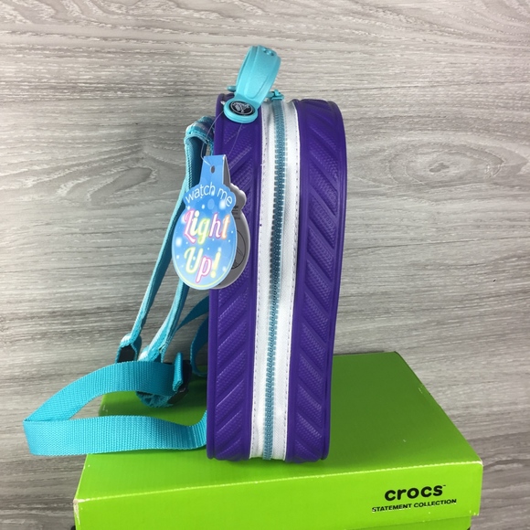 Crocs Purple Butterfly Light Up Backpack - Picture 2 of 7